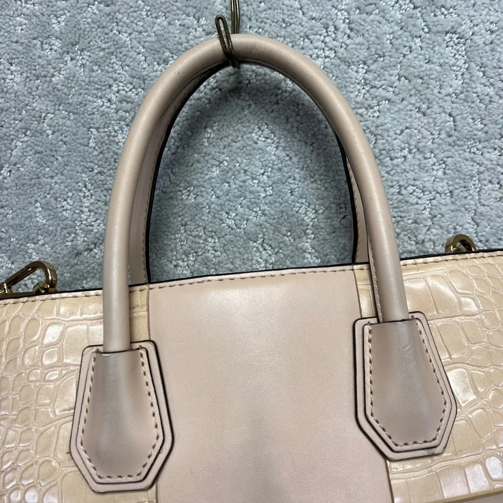 Michael Kors Mercer Shopper Tote Shoulder Crossbody Bag Embossed Leather Purse